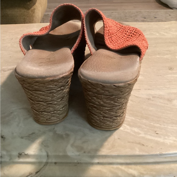 REBA - Coral/orange wedges, Size 9 - Picture 3 of 7